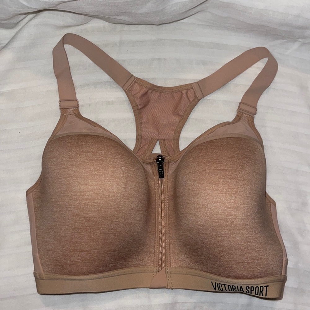Victoria Sport Victoria Secret Nude Sporty Bra Front Closure VS Sports Bra 34DD